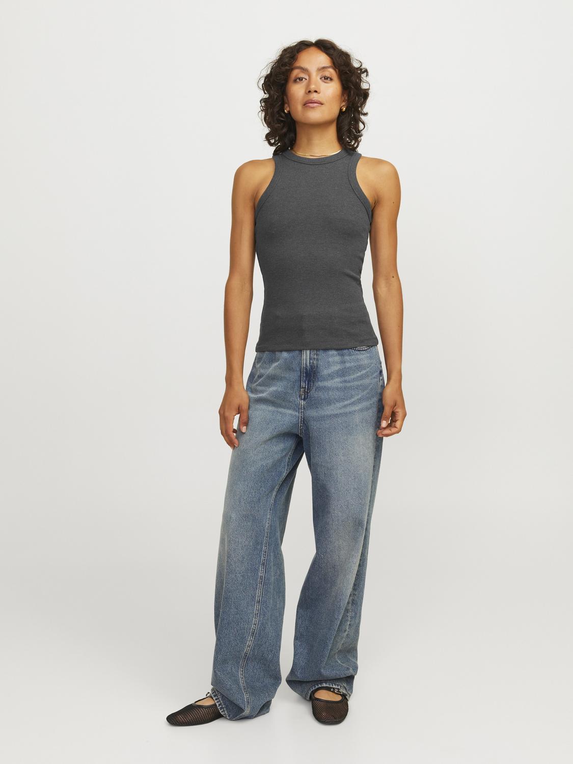JXFOREST Tank Top - Dark Grey Melange